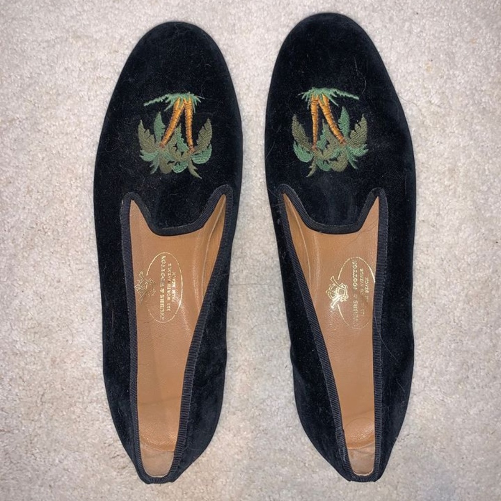 Stubbs and Wootton Women's Velvet Loafers